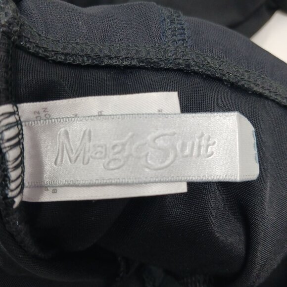 MagicSuit Celine Black Swimsuit Swim Dress Size 8 Ruched Shaping Pool Beach - Picture 9 of 16